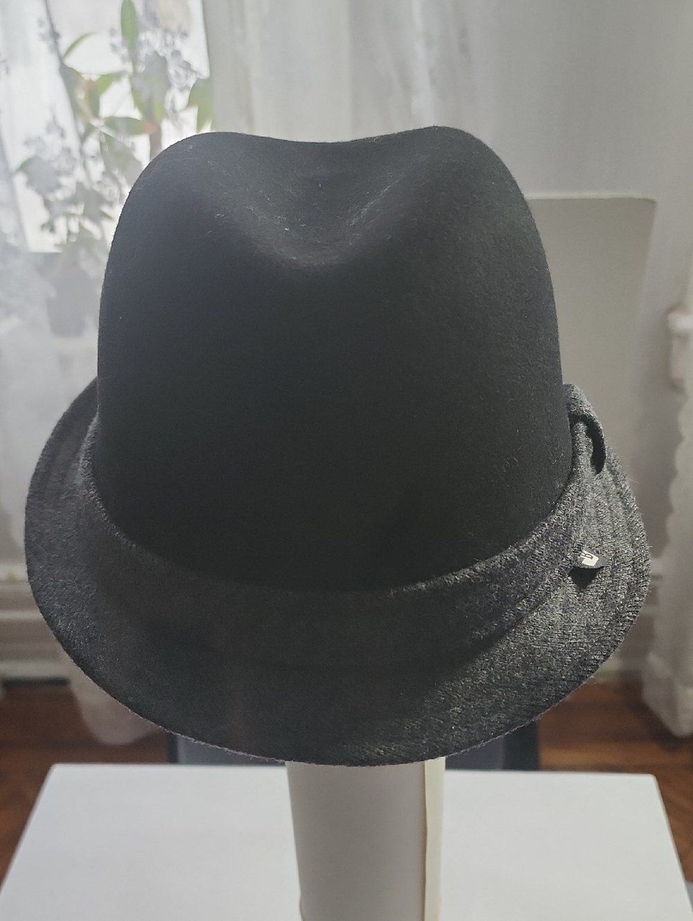 Classic Black Wool Fedora Hat for Women
